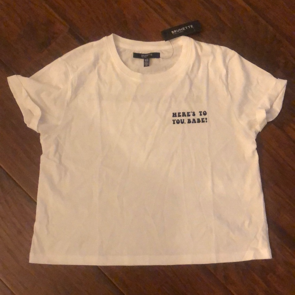 BRUNETTE THE LABEL CROP SHIRT